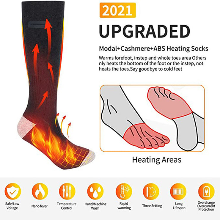 USB Temperature Regulating Electric Heating Socks